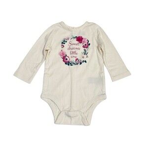 Baby Gap Outlet Girls Beige Long Sleeve Bodysuit 3-6 Months